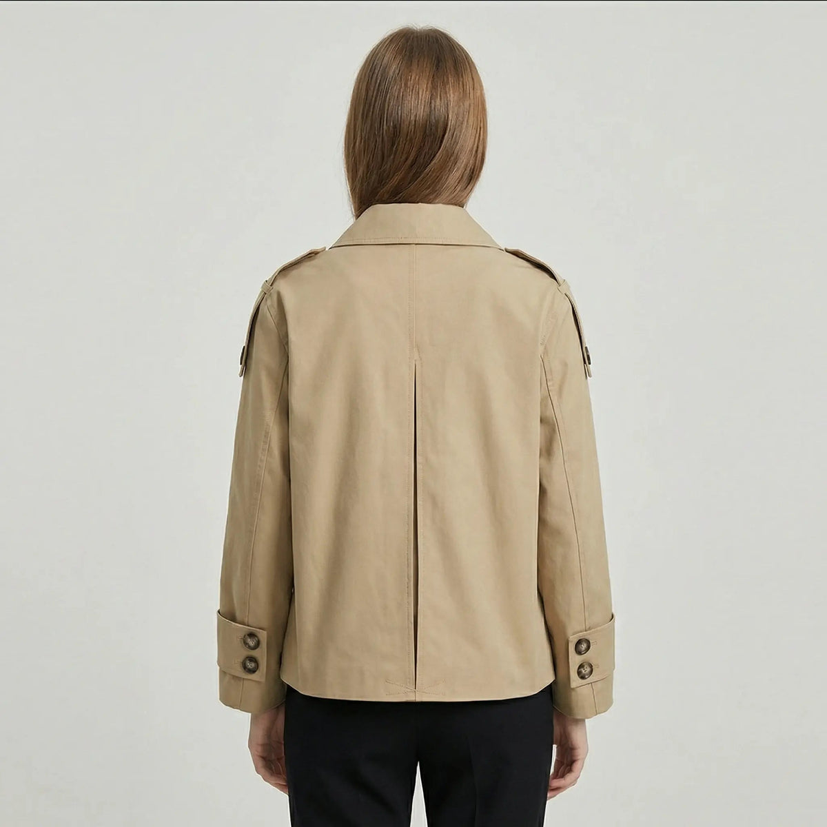 Women's Classic Double-Breasted Commuter Trench Winter Coat Edenforth