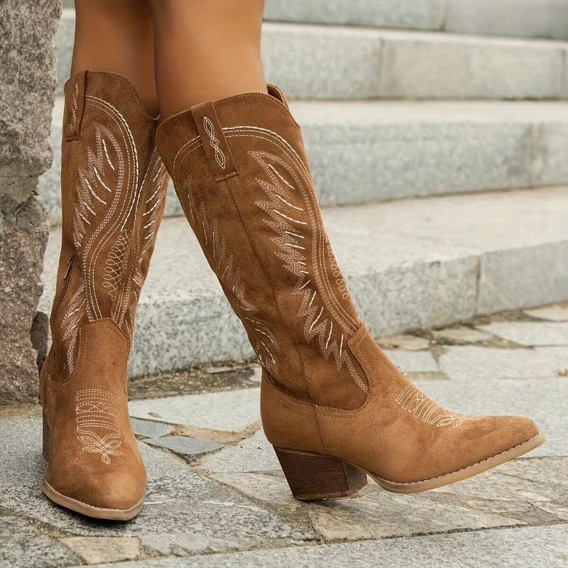 Women's Embroidered Knight Boots mutualdropshopping