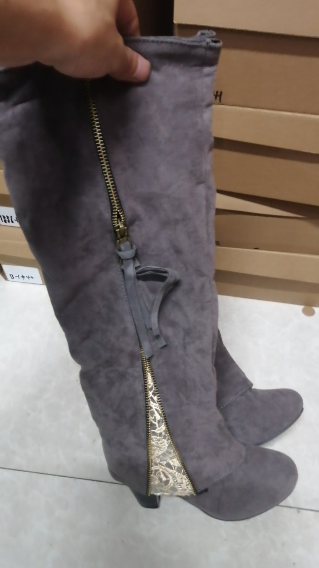Thick-Heel Turn-Down High Boots mutualdropshopping