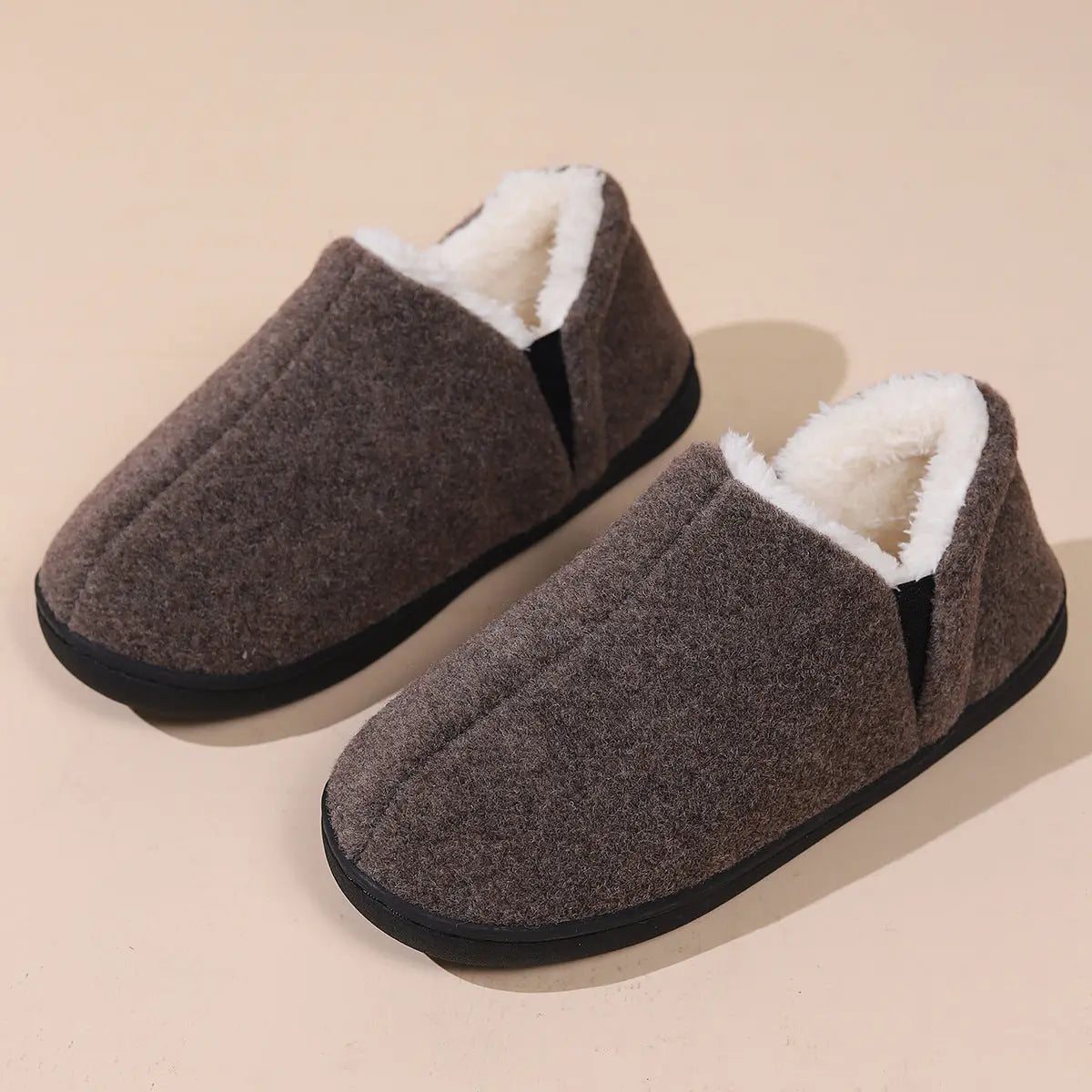 Unisex Couples Non-Slip Wool Fluffy Indoor House Slippers Edenforth