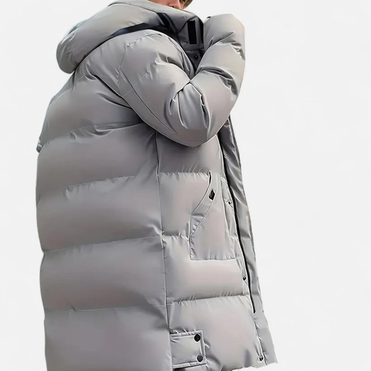 Men's Hooded Zip-Up Winter Jacket Regular Fit Insulated Lining 4