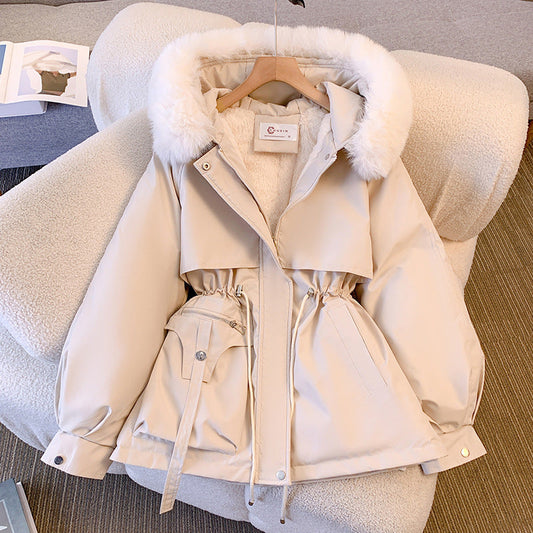 Women's Warm Winter Jacket Classic Design Versatile Fit White