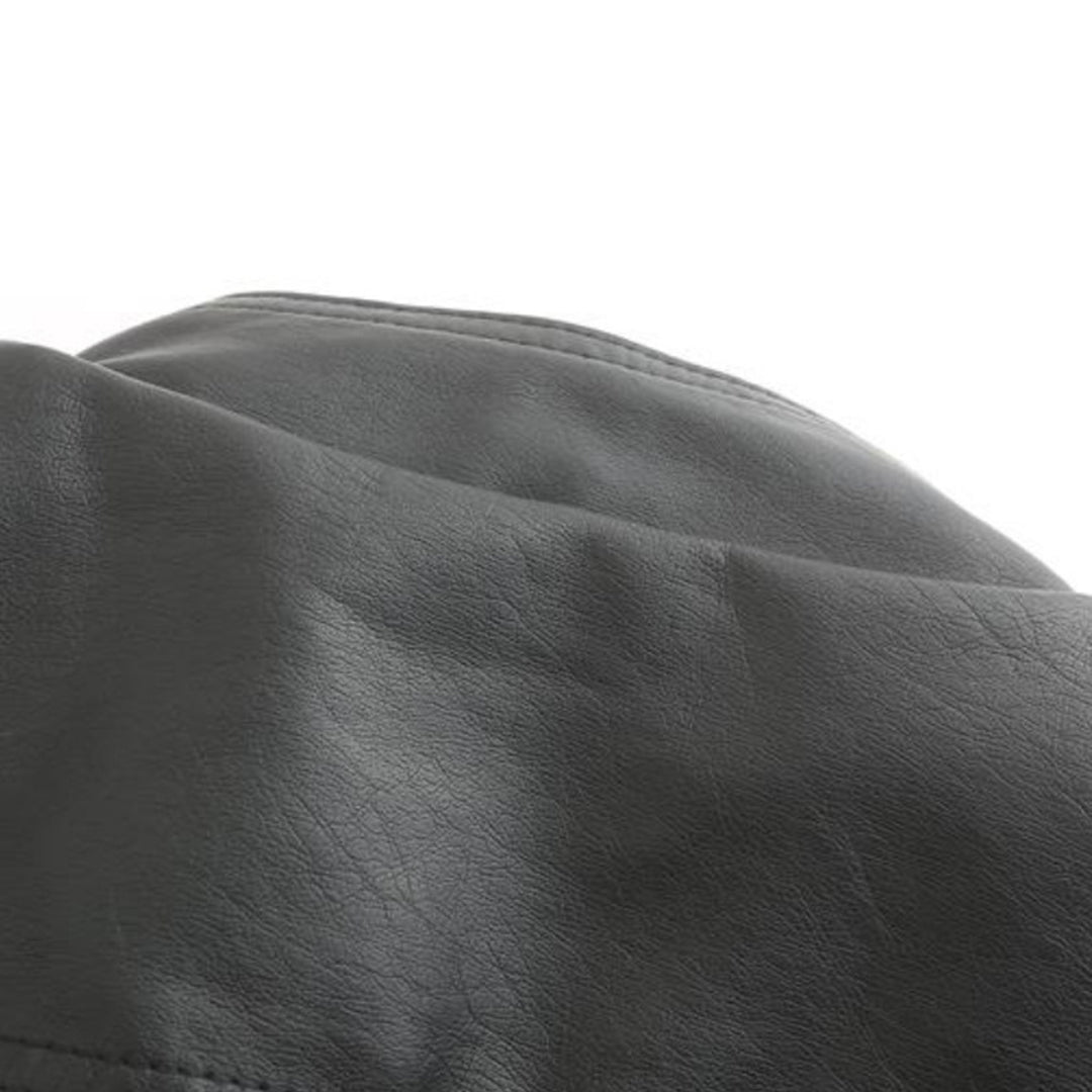 Women's Leather Zip-Up Jacket Stand Collar Zip Pockets 14