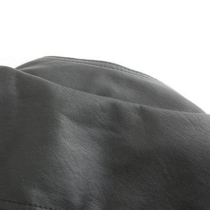 Women's Leather Zip-Up Jacket Stand Collar Zip Pockets 14