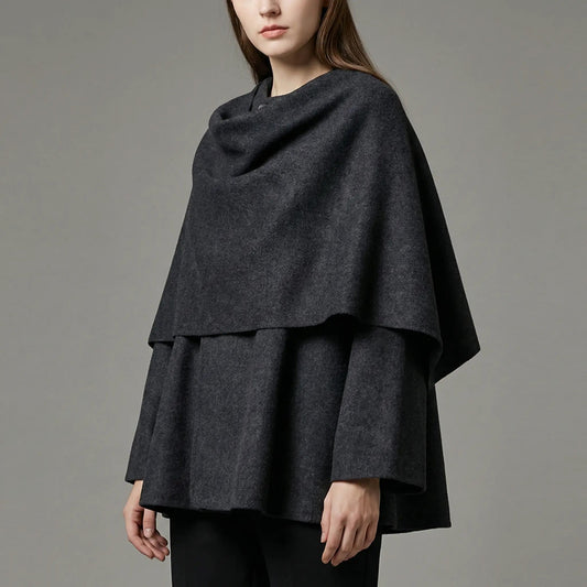 Women's Knit Oversized Raglan Sleeve Poncho Cape Winter Cardigan Edenforth