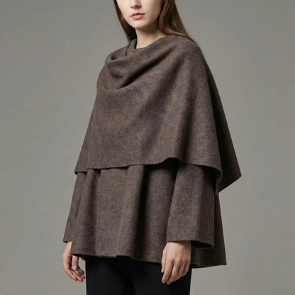 Women's Knit Oversized Raglan Sleeve Poncho Cape Winter Cardigan Edenforth