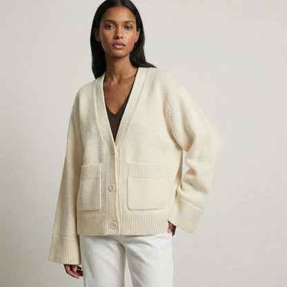 Women's Long-Sleeve Relaxed-Fit Open-Front Knit Winter Cardigan Edenforth