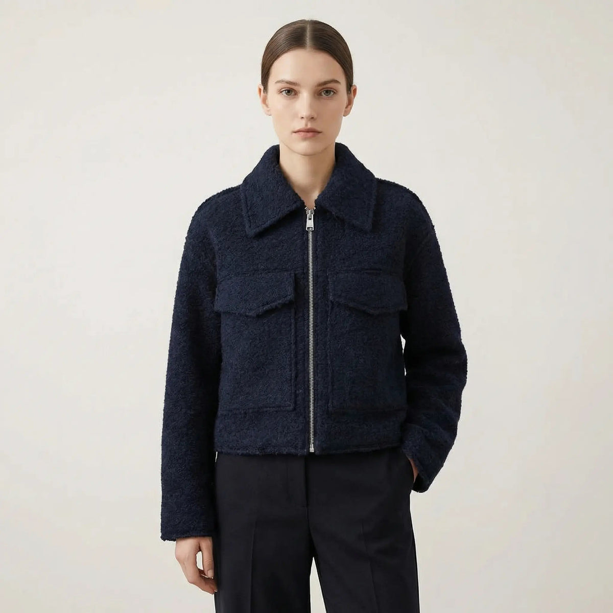 Women's Tailored Zip-Up Bomber Fall Jacket Edenforth