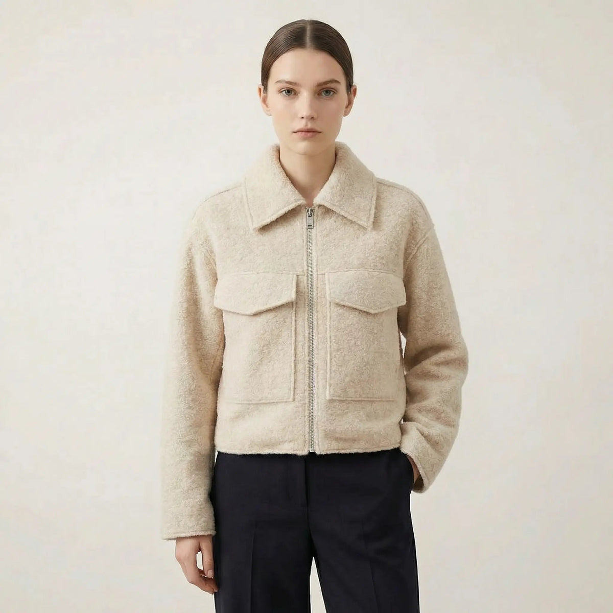 Women's Tailored Zip-Up Bomber Fall Jacket Edenforth