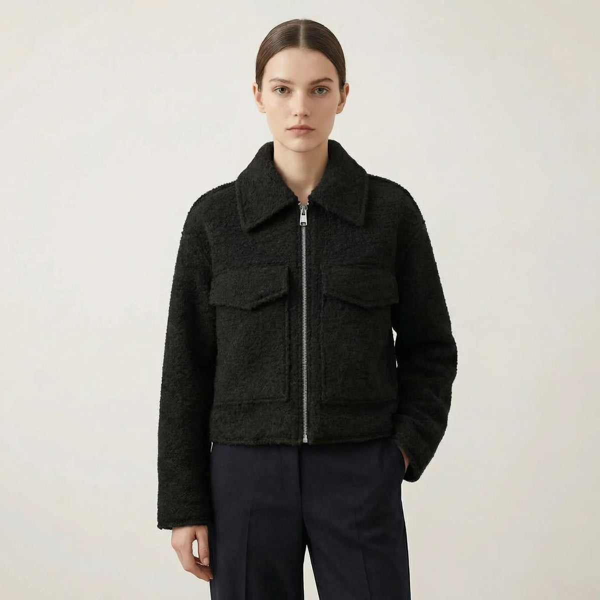 Women's Tailored Zip-Up Bomber Fall Jacket Edenforth