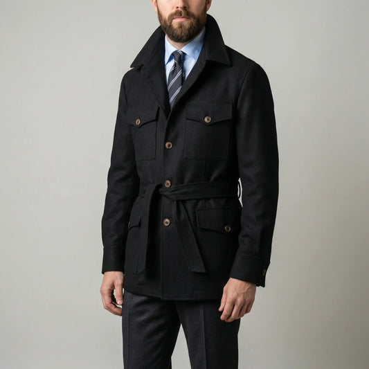 Men's Multi-Pocket Outdoor Trench Winter Coat Edenforth
