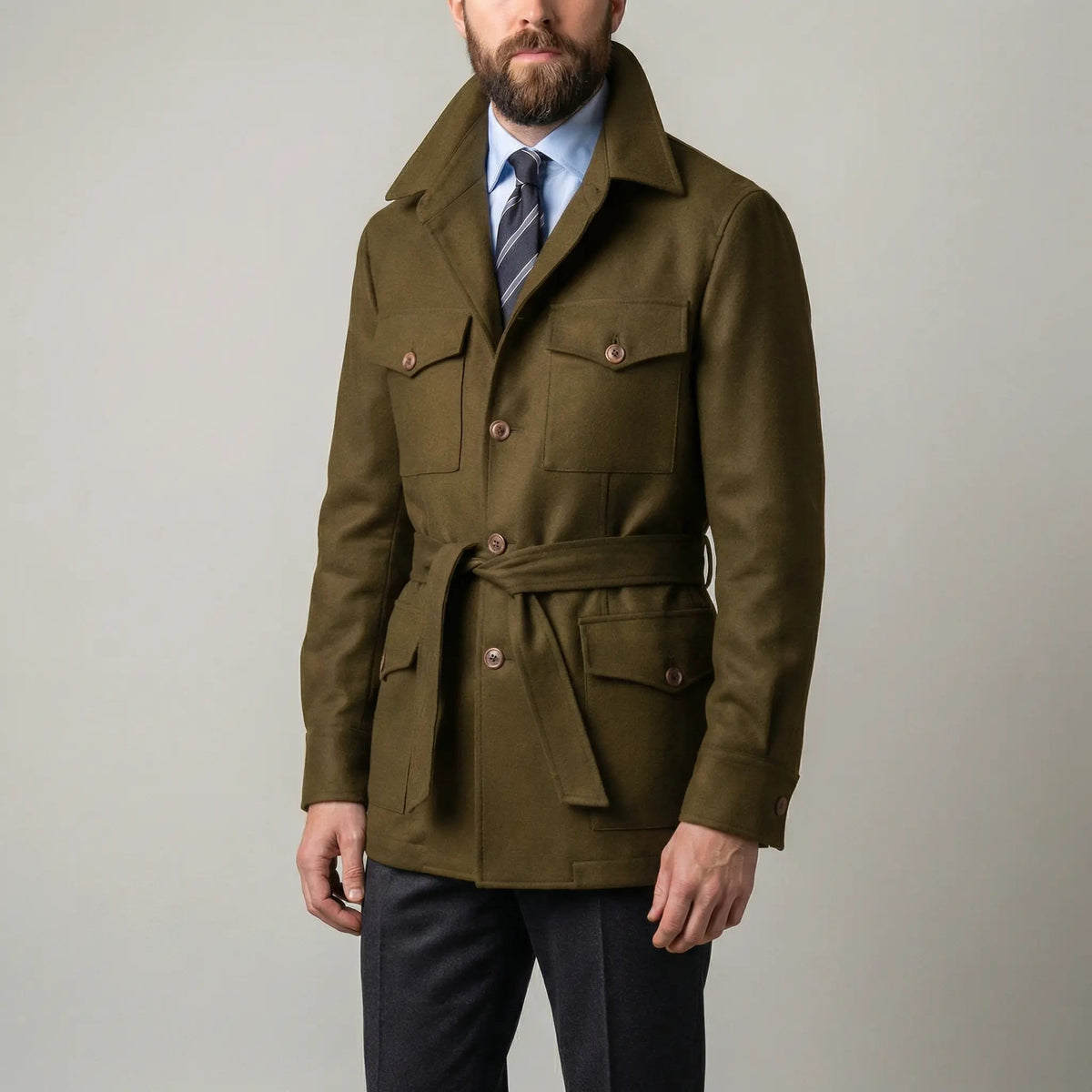 Men's Multi-Pocket Outdoor Trench Winter Coat Edenforth