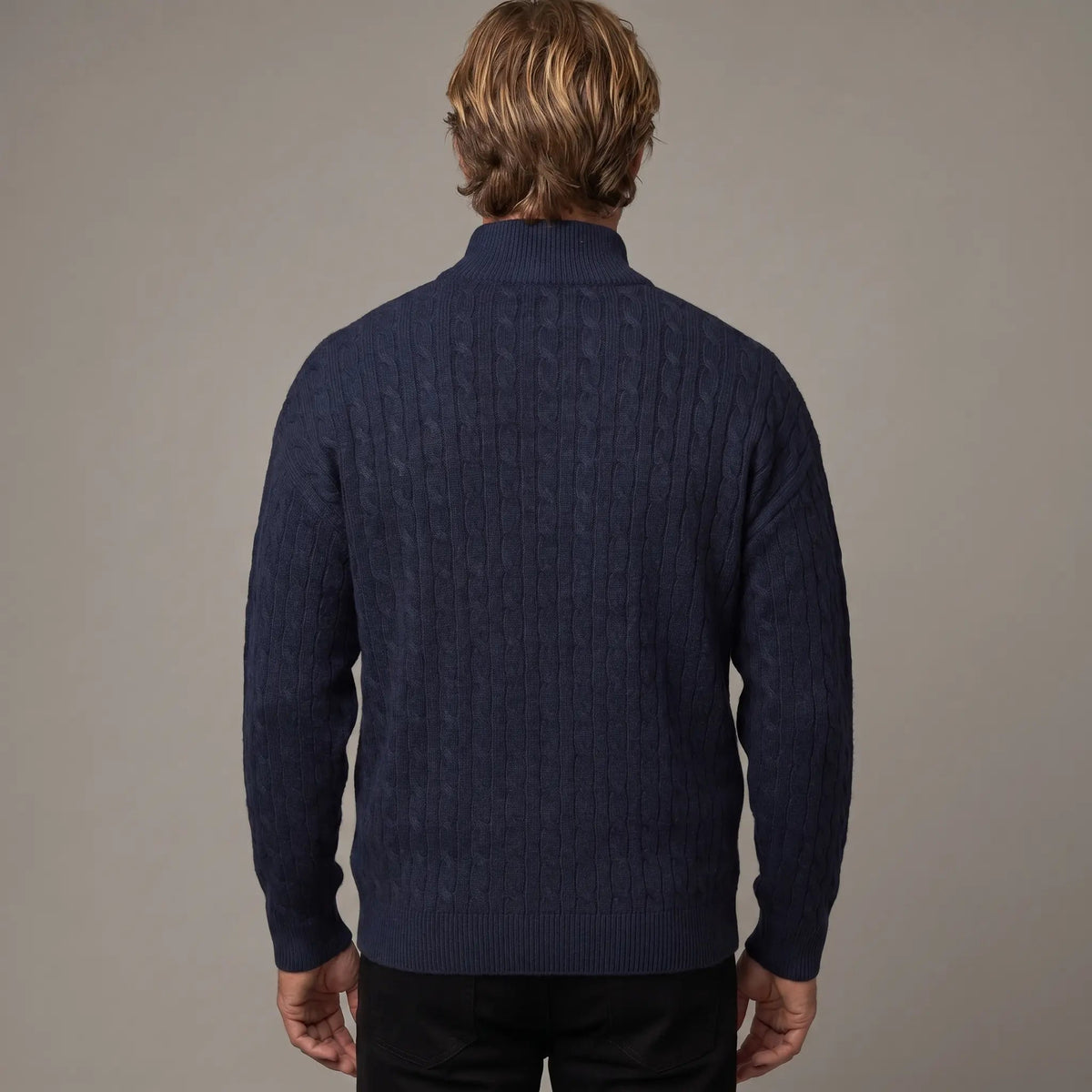 Men's Cable Knit Full-Zip Winter Cardigan Edenforth