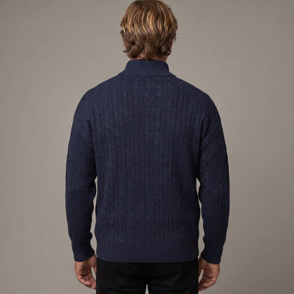 Men's Cable Knit Full-Zip Winter Cardigan Edenforth