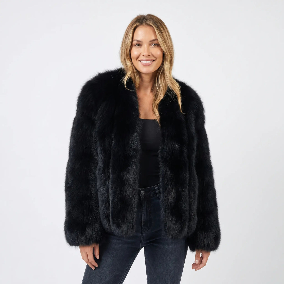Women's Faux-Fur Cardigan Winter Coat Edenforth