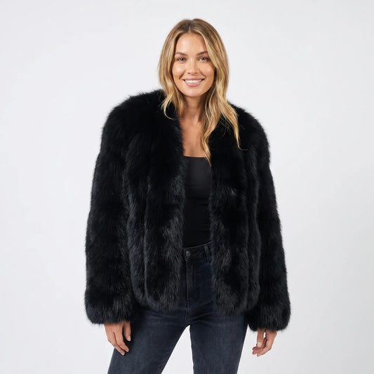 Women's Faux-Fur Cardigan Winter Coat Edenforth