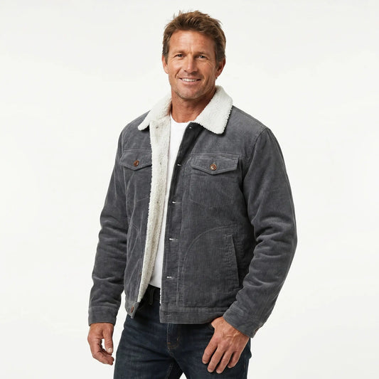 Men's Double-Sided Shearling Warm Bomber Fall Jacket Edenforth