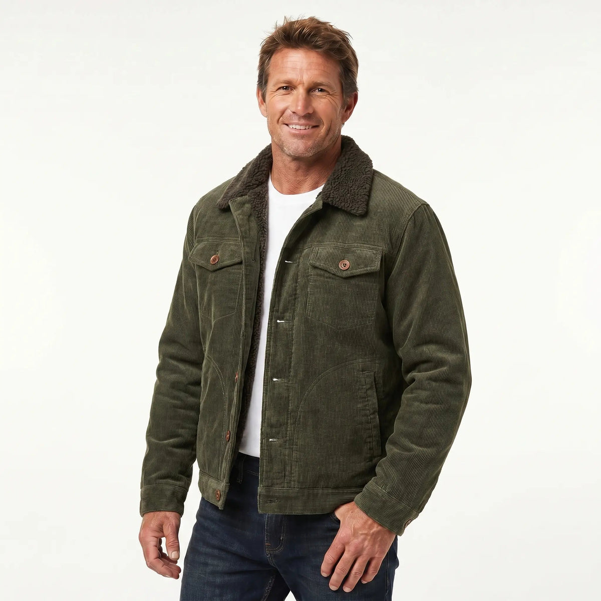 Men's Double-Sided Shearling Warm Bomber Fall Jacket Edenforth