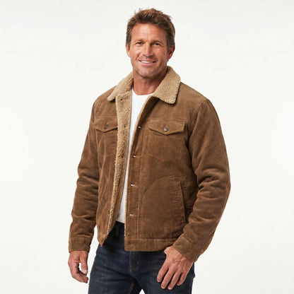 Men's Double-Sided Shearling Warm Bomber Fall Jacket Edenforth