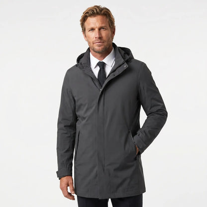 Men's Mid-Length Windbreaker and Waterproof Fall Jacket Edenforth