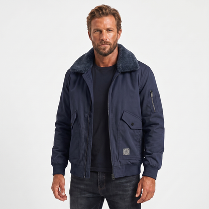 Men's Sherpa Lined Windproof Bomber Fall Jacket Edenforth