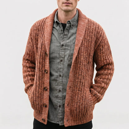 Men's Chunky Knit Shawl Collar Cardigan Winter Sweater Edenforth