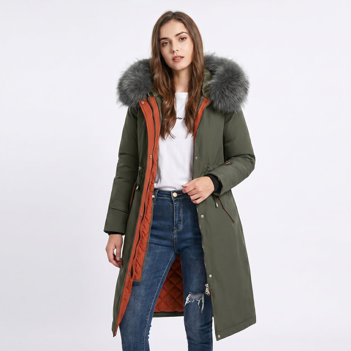 Women's Detachable Luxe Fur Winter Jacket Edenforth