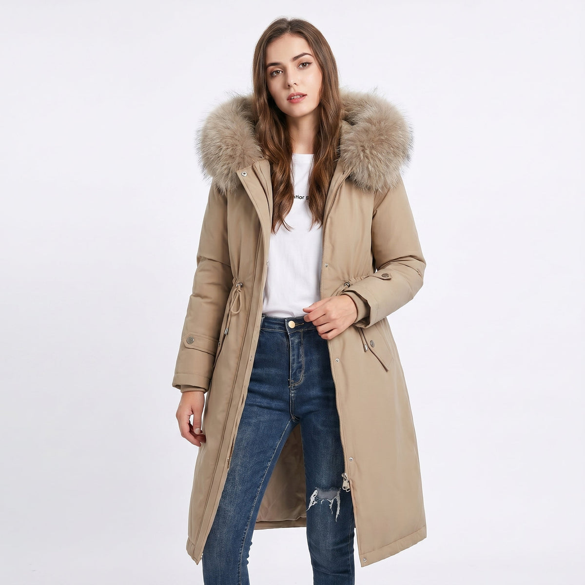 Women's Detachable Luxe Fur Winter Jacket Edenforth