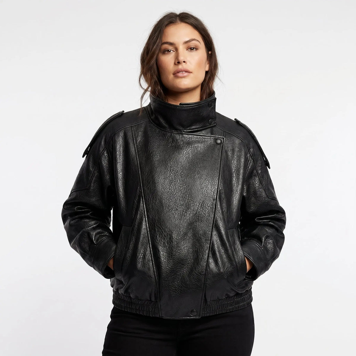 Women's Vintage Style Faux Leather Fall Jacket Edenforth