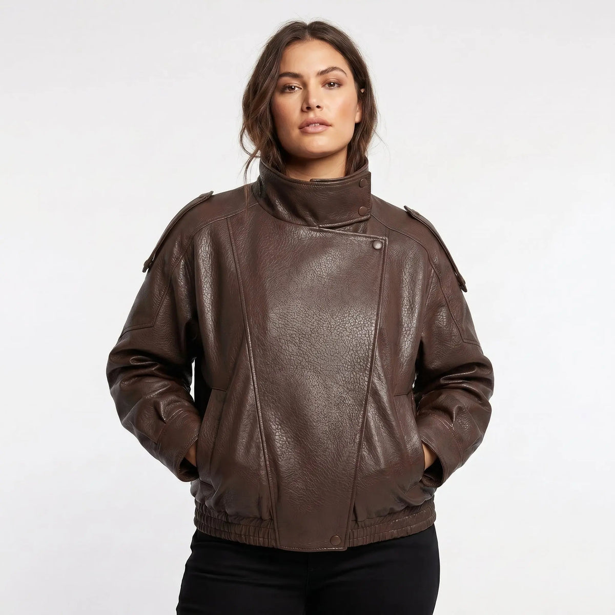 Women's Vintage Style Faux Leather Fall Jacket Edenforth