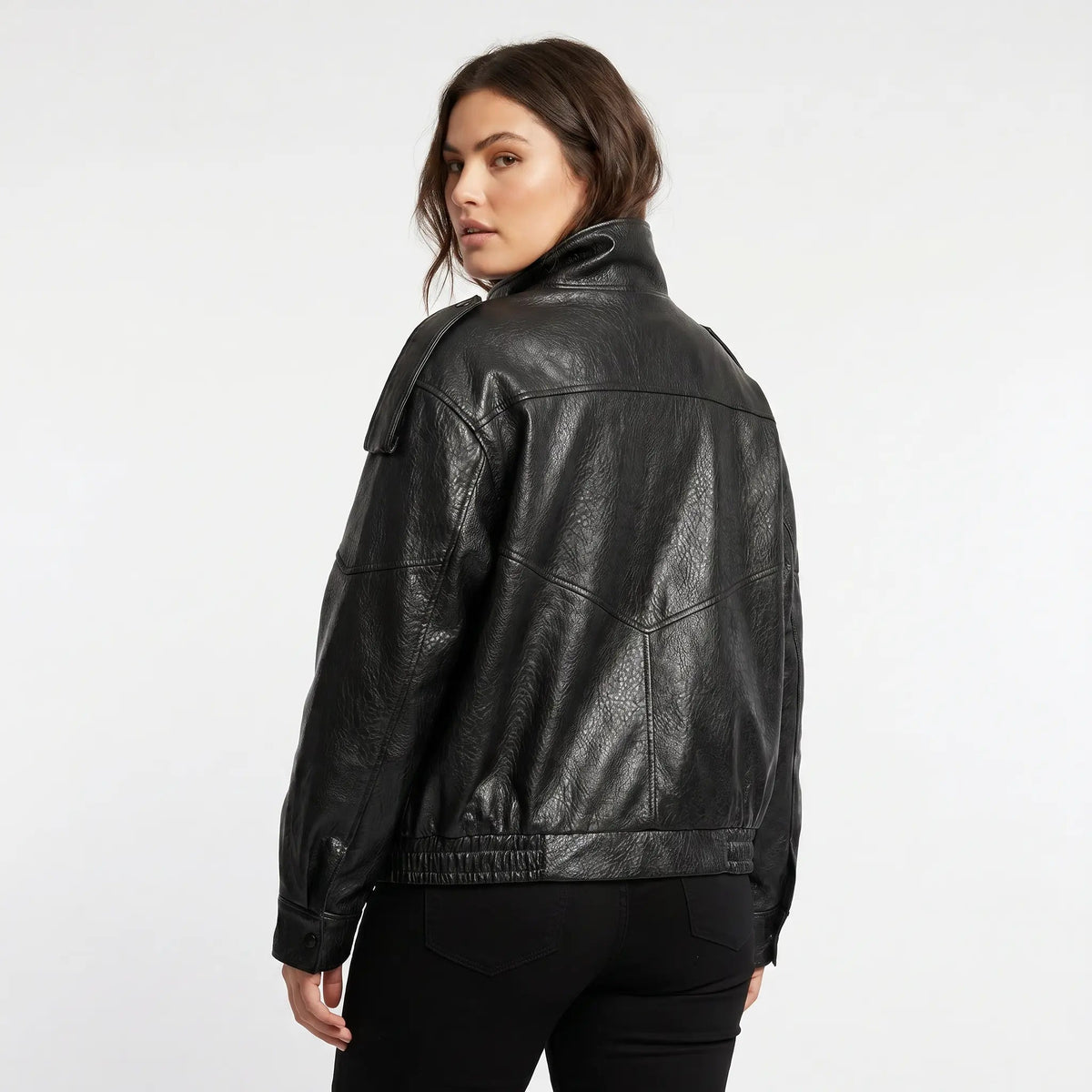 Women's Vintage Style Faux Leather Fall Jacket Edenforth
