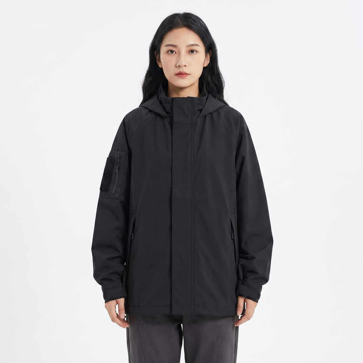 Women's Rain Jacket Waterproof Hooded Technical Shell Oversized Edenforth