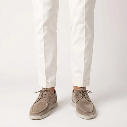 Men's Suede-Look Lace-Up Shoes Moc Toe Lightweight Sole Edenforth