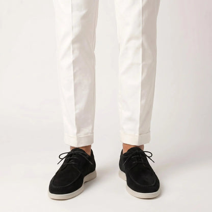 Men's Suede-Look Lace-Up Shoes Moc Toe Lightweight Sole Edenforth