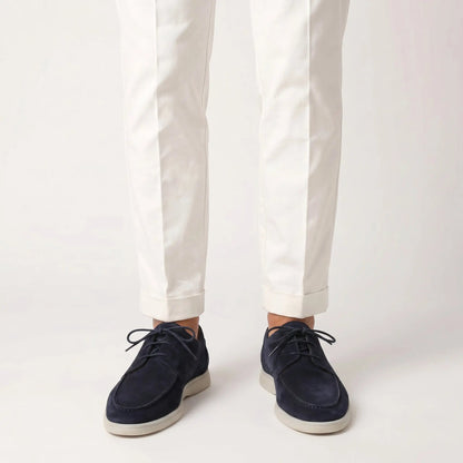 Men's Suede-Look Lace-Up Shoes Moc Toe Lightweight Sole Edenforth