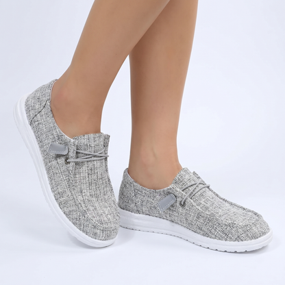 Women's Orthopaedic Knit Lace-Up Flat Sneakers Lightweight Comfort Shoes Edenforth