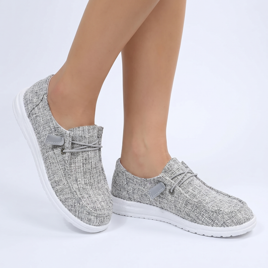 Women's Orthopaedic Knit Lace-Up Flat Sneakers Lightweight Comfort Shoes Edenforth