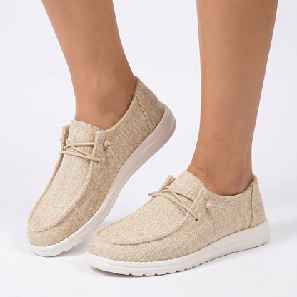 Women's Orthopaedic Knit Lace-Up Flat Sneakers Lightweight Comfort Shoes Edenforth