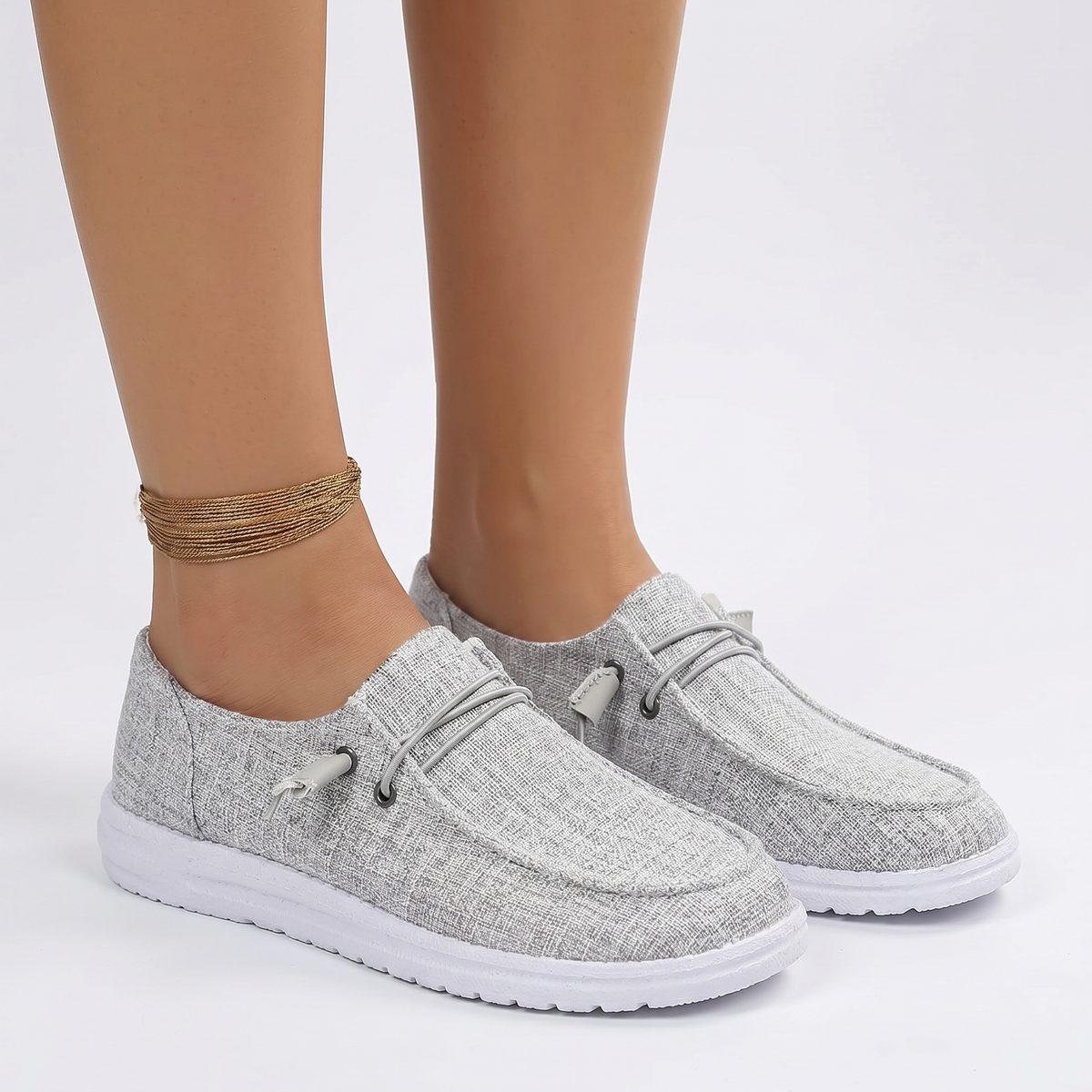 Women's Orthopaedic Knit Lace-Up Flat Sneakers Lightweight Comfort Shoes Edenforth