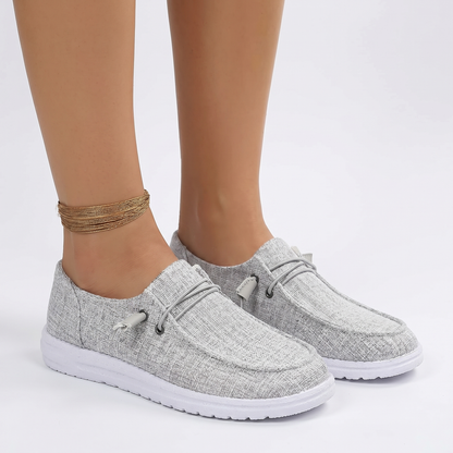 Women's Orthopaedic Knit Lace-Up Flat Sneakers Lightweight Comfort Shoes Edenforth