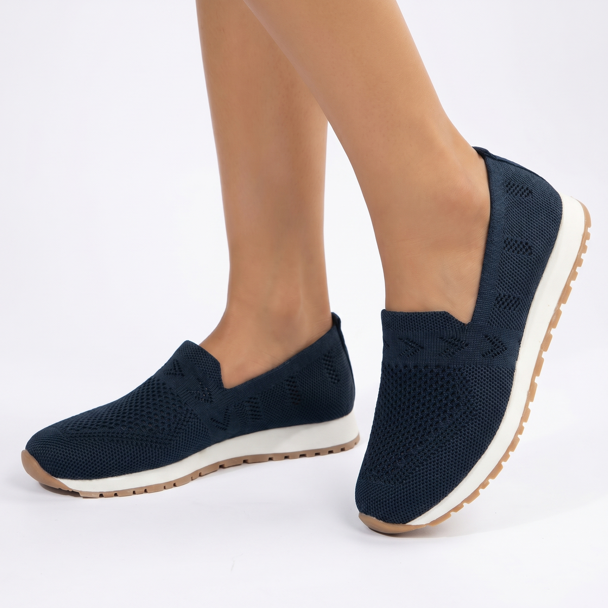 Women's Orthopaedic Knit Slip-On Sneakers Breathable Lightweight Shoes Edenforth