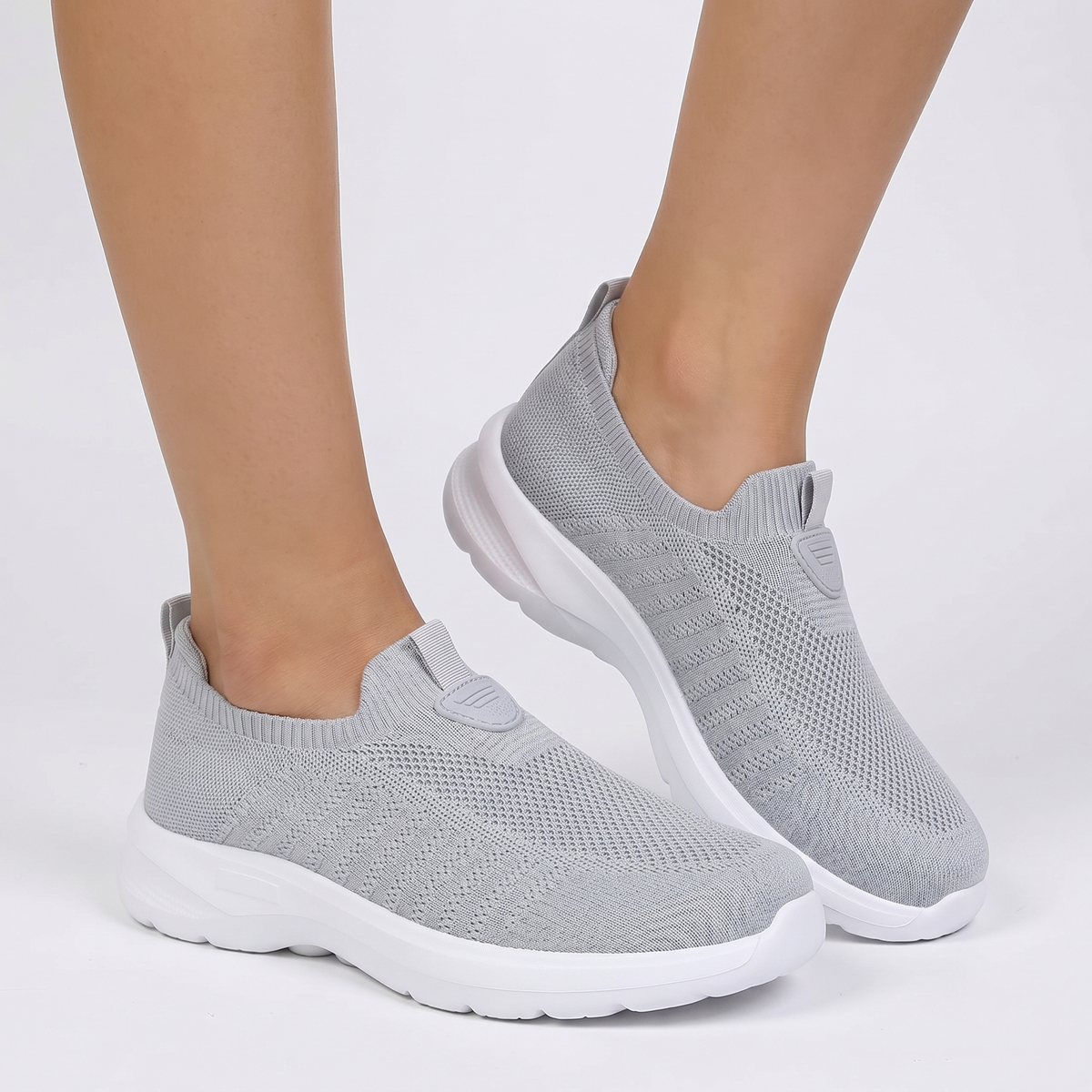 Women's Orthopaedic Sock Knit Slip-On Sneakers Lightweight Breathable Shoes Edenforth