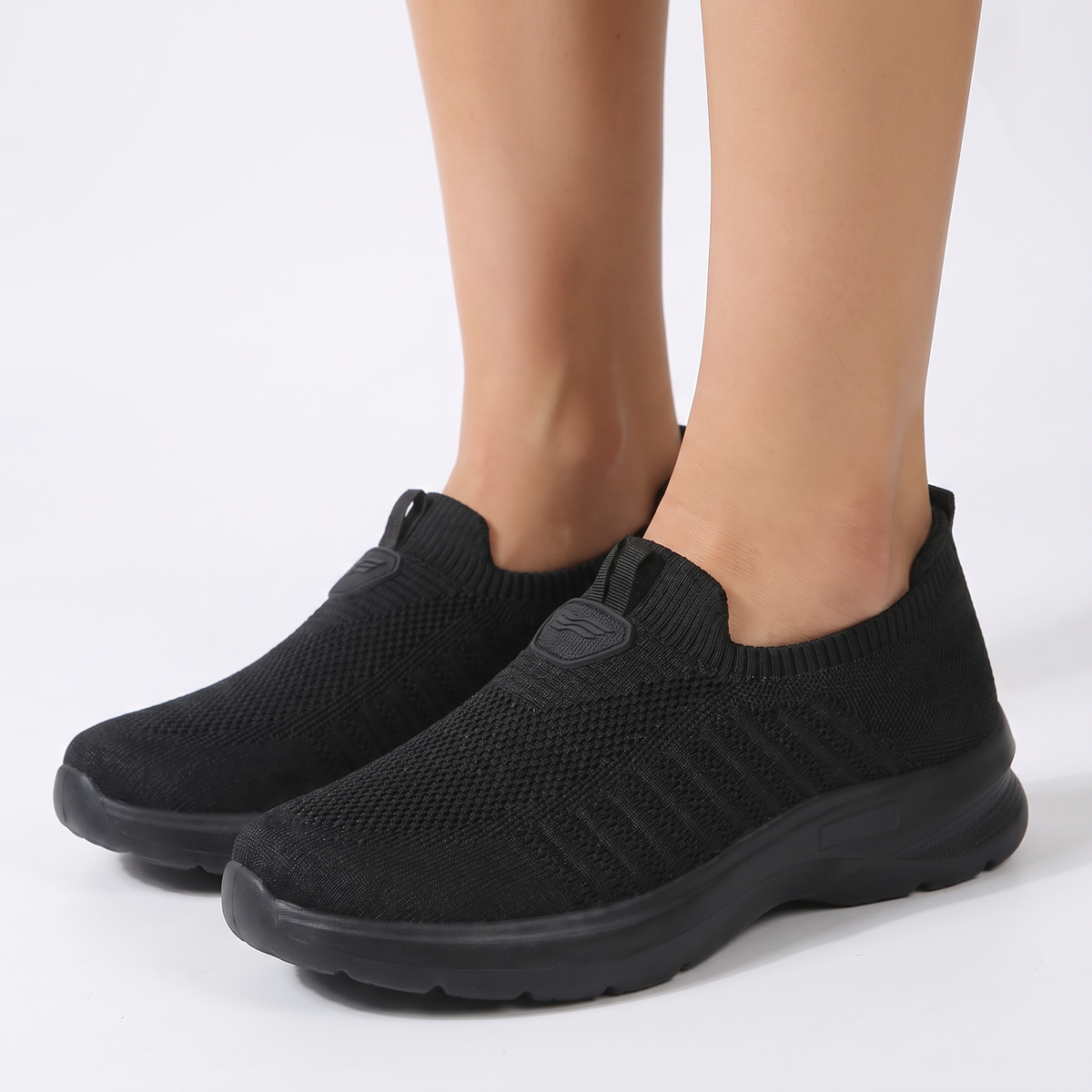 Women's Orthopaedic Sock Knit Slip-On Sneakers Lightweight Breathable Shoes Edenforth
