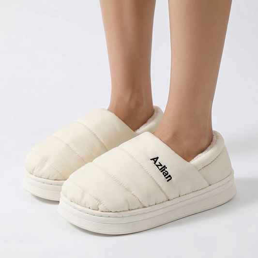Women's Orthopaedic Quilted Puffer Slippers Fleece Lined Chunky Shoes Edenforth