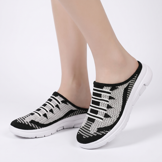 Women's Orthopaedic Mesh Knit Mule Sneakers Slip-On Backless Shoes Edenforth