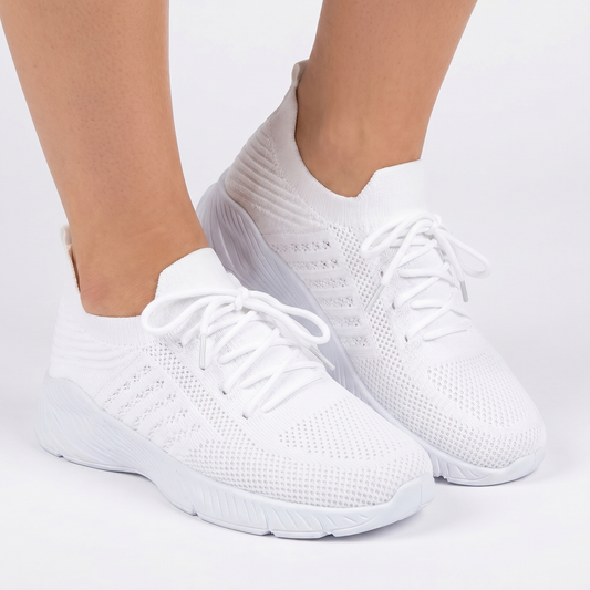 Women's Orthopaedic Knit Sock Sneakers Lace-Up Lightweight Breathable Shoes Edenforth