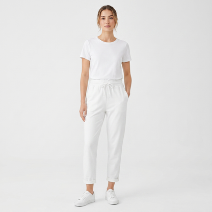 Women's Tapered Jogger Drawstring Waist Cuffed Hem Lounge Pants Edenforth