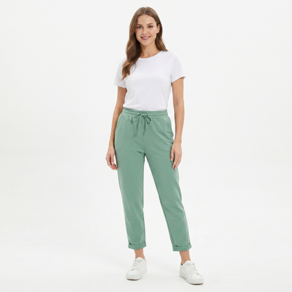 Women's Tapered Jogger Drawstring Waist Cuffed Hem Lounge Pants Edenforth