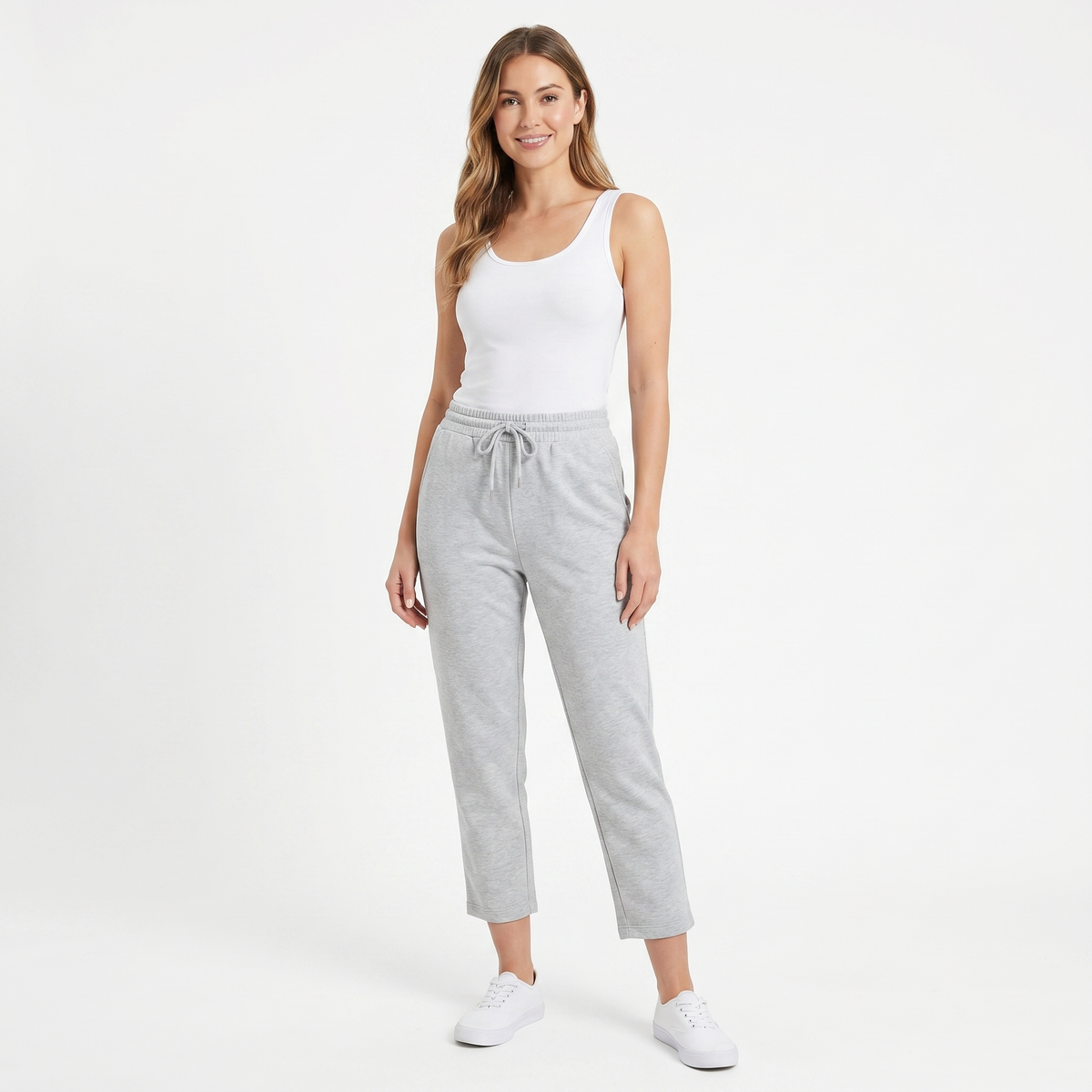 Women's Tapered Jogger Drawstring Waist Cuffed Hem Lounge Pants Edenforth