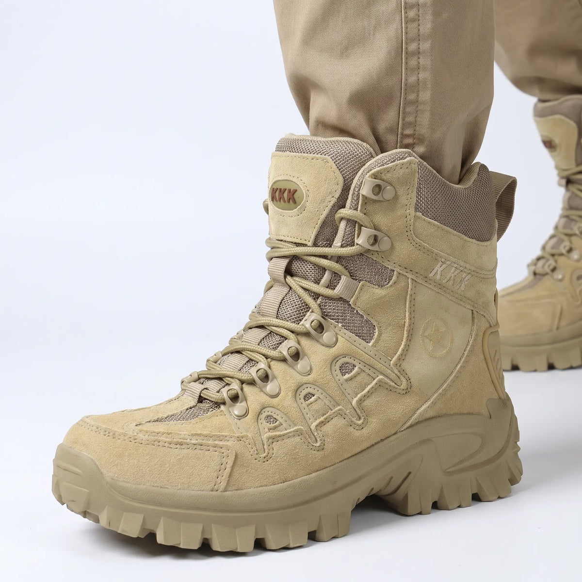 Men's Tactical Combat Lace-Up Non-Slip High-Top Hiking Boots Edenforth
